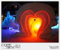 SCULTURE DI NEVE NELLA NOTTE